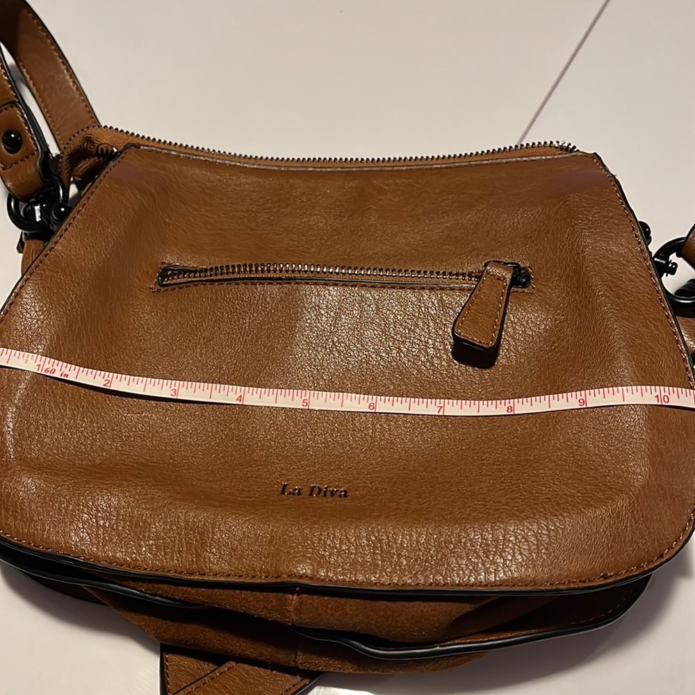 LA DIVA Suede & Leather Crossbody Bag - Picture 9 of 14